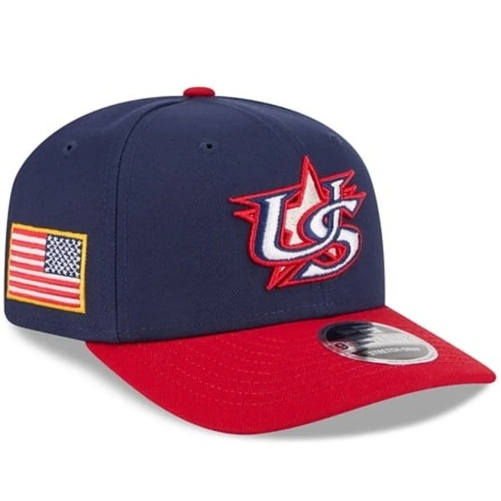 New Era 2026 World Baseball Classic USA Baseball Cap 9SEVENTY Snapback Navy Red